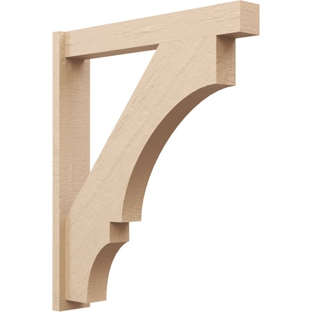 Ekena Millwork 5 1/2-in W x 32-in D x 38-in H Balboa Block Rough Cedar Woodgrain TimberThane Outlooker, Primed Tan OUTUR055X32X38BOA44RCPR